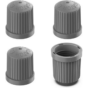 TPMS Tire Valve Caps (4-Pack) Alligator EHA Secure Air Pressure Gray Valve Stem Caps Compatible with Audi, BMW, Mercedes, Porsche, Tesla, VW & More (Made in Germany)