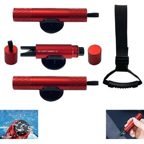 3pcs car window breaker & 1pcs حزام قبضة يدوي ، أداة قاطع حزام الأمان الأداة 2 -في 1 أداة هروب أمان للسيارة للطوارئ للأسود تحت الماء والأسود LAN