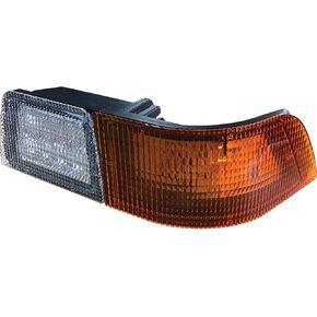TIGERLIGHTS 12-24V Left LED Corner Amber Light with Attached White Work Light- Compatible with/Replacement for Case/IH Magnum 180, Magnum 190, Magnum 210, Magnum 215, Magnum 225 - Flood Off-Road Light