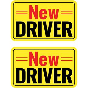 2 Pack Student Driver Magnet & New Driver Car Magnet - Removable Reflective Stickers No Residue, Essential Safety Stickers for Cars, Magnetic Decal (Red/Black-Student)