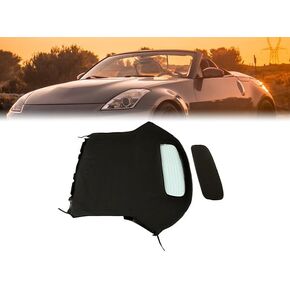 KUAFU Convertible Soft Top Compatible with 2003-2009 Nissan 350Z W/Heated Glass Window Black