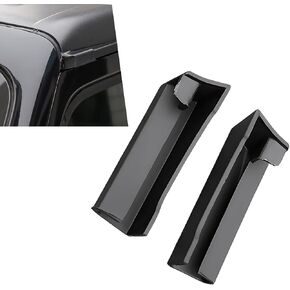 2 PCS سقف السيارة مزراب مياه الأمطار ، PVC الخدش وارتداء انحراف مياه الأمطار المقاومة ، إكسسوارات تعديل السيارة الخارجي ، متوافقة مع 18-22 طرازات من Wrangler JK JL (أسود)