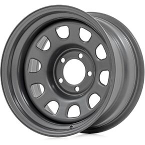 Rough Country Steel Wheel 17x19 | 5x5 | -12mm Offset | 3.30 Bore Gray Painted (17 x 9. inches /5 x 5 inches, -12 mm