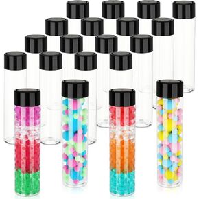 Hoolerry 16 Pcs Empty Sensory Bottles 12 oz Plastic Reusable Juice Water Bottles with Lids Bulk Reusable Drink Containers for Milk Tea Beverages Sensory Classroom Party Supply