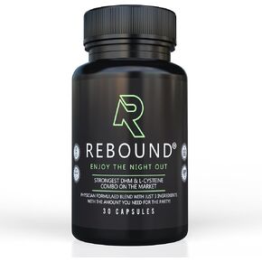 REBOUND Party Support Capsules | Featuring DHM, N-Acetyl Cysteine, and Milk Thistle | Made in The USA | Vegan, Non-GMO, 30 Count