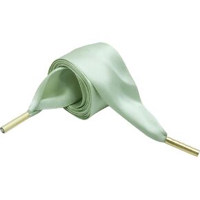 Women Fashion Satin Ribbon Shoelaces Soft Satin Ribbon Shoelaces for Converse Nike Addidas Puma(Grass Green)