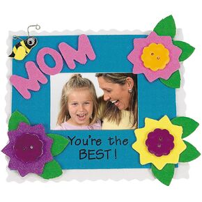 Fun Express Mom You're The Best Picture Frame Craft Kit - Makes 12 - Mother's Day Craft Gifts for Kids