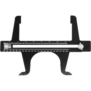 QWORK Brake Measuring Tool 6.5-14.25 Inch - Professional Precision Brake Resetting Gauge Tool Dual Scale Combination for Rear Drum Brake Lining Shoe, Disc Rotors, Parking, Hand Brakes