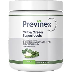 Gut & Green Superfoods Powder - Organic Greens with Clinically Studied Ingredients That Support Digestion, Gut Health, Immunity, Anti-Aging & Natural Energy