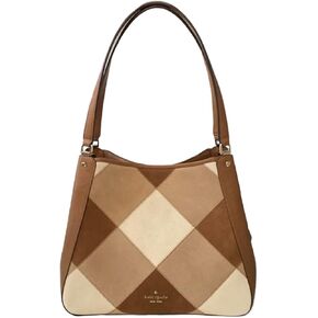 kate spade new york Leila Patchwork Suede Medium Triple Compartment Shoulder