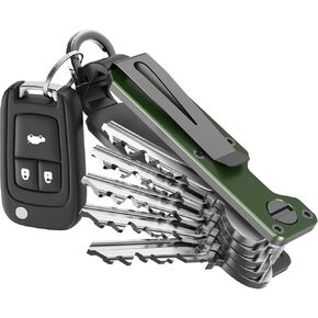 Key Organizer for Men/Women Compact Key Holder Minimalist Key Case Metal Key Chain Key Holder for Keychain Secures 2-6 Keys