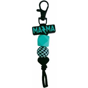Mama Keychain Checkered Black Mom Key Ring for Car Keys Purse Backpack Mom Birthday Gifts Mothers Day Gift
