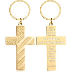 DuoDiner Graduation Gifts-Cross Keychains First Communion Baptism Confirmation Religious Gifts for Men