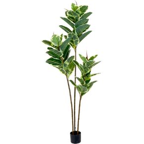Artificial Tree-Faux Plants Indoor Outdoor- Keloteven 4FT Artificial Monstera Fake Tall Tree 11 Leaves - Artificial Plants for Home Decor, Office, Living Room and Pito Decoration, MD120