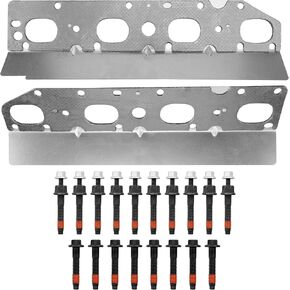 5.7 Exhaust Manifold Gasket Bolt Stud Nut Set, Compatible with 2009-2020 Chrysler Dodge Ram Jeep Commander Grand Cherokee, Replaces# 6510141AA 6505316AA