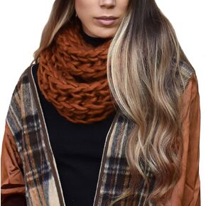 Daisy Del Sol Soft Woven Stylish Cold Weather Warm Chunky Thick Knit Infinity Loop Scarf