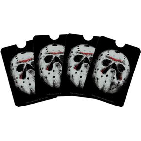 Friday the 13th Jason Mask Credit Card RFID Blocker Holder Protector Wallet Purse Sleeves Set of 4