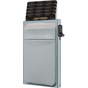 محفظة للرجال ، حامل بطاقة ائتمان منبثقة منبثقة ، محفظة الحد الأدنى RFID حظر CASE SMART Wallet Metal Card
