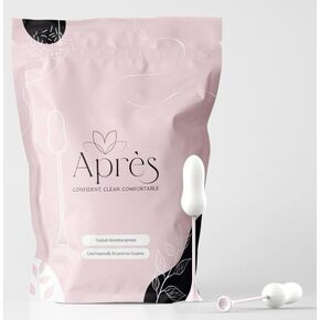 Après 10 Pack - Absorbing Sponge for Women’s Post-Intimacy Comfort. No Leaks or Drips. Longer Handle. Best Grip. Hypoallergenic, Latex-Free Feminine Care & Hygiene Solution.