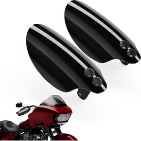 MZS Motorcycle Handguards, Touring Hand Guards Handlebar Wind Protector Deflectors Black Compatible with Road Glide 21-24 / Road King 08-22 / Electra Glide 21-22 / Low Rider ST 22-24