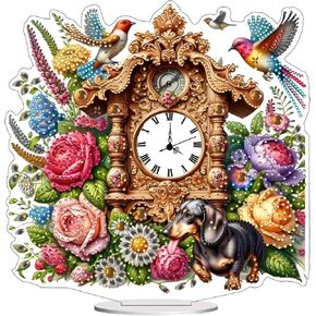 ARTOPET VINTAGE CLATCHS DIY Diam Miamond Skwork Clock Ornaments التصميم الإبداعي للحيوانات الأليفة الماس اللوحة الطاولة الحلي على الوجهين من جانب الماس.