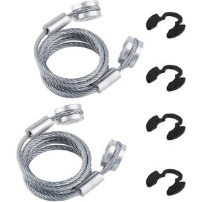 2pcs Hood Control Cable with 4pcs Circlips, Hood Release Latch Cable Replacement Suitable for Peterbilt 1987-2010 357/375 / 377/378 / 379 Replaces Parts Accessories L92-6000-0718/924-5402