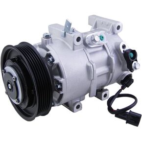 AC Compressor for Hyundai Accent For Kia Rio 2012-2017 A/C Compressor 1.6L 1591CC DVE12 1177324 CO 20765C GL Hatchback 4-Door/GLS Sedan 4-Door/LE Hatchback 4-Door