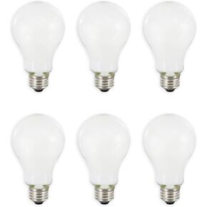 لمبة الإضاءة سيلفانيا LED TruWave Natural Series A21، ما يعادل 100 وات، كفاءة 15 وات، قابلة للتعتيم، 1600 لومن، لمسة نهائية بلوري، 5000 كلفن، ضوء النهار - 6 عبوات (40811) in Kuwait