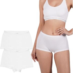 ORGANICKID Womens Organic Cotton Boxer Briefs Underwear Seamless Boyshort Soft GOTs Certified Panties pack of 2