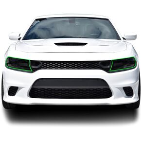 BOGAR TECH DESIGNS Precut For Dodge Charger 2015-2023 Headlight Precut Overlay Head Light Tint Kit, Dark Smoke
