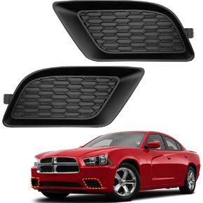 Topus Pair Fog Light Cover for Dodge Charger 2011 2012 2013 2014 SE/SXT Model و SXER Side CH1038131 CH1039131 68092571AA 68092570AA