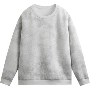 GURUNVANI Mens Tie Dye Sweatshirt Crewneck Baggy Sweatshirt Unisex Color Blast Pullover Sweatshirts