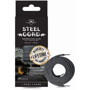 أربطة Caffrey Steelcord غير قابلة للتدمير - 2000 رطل القوة ، الحريق والمقاومة للكيميائية ومثالية لأحذية السلامة