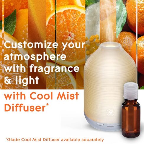 Glade Aromatherapy Essential Oil Diffuser Refill, Cool Mist Aromatherapy Diffuser & Air Freshener for Home, Pure Happiness with Orange & Neroli Scent, 17.4 ml in Saudi Arabia