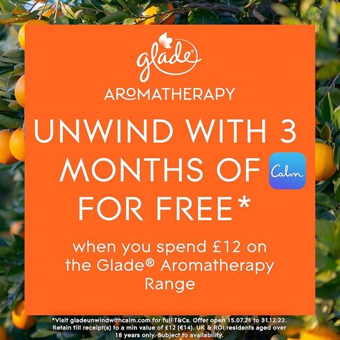 Glade Aromatherapy Essential Oil Diffuser Refill, Cool Mist Aromatherapy Diffuser & Air Freshener for Home, Pure Happiness with Orange & Neroli Scent, 17.4 ml in Saudi Arabia