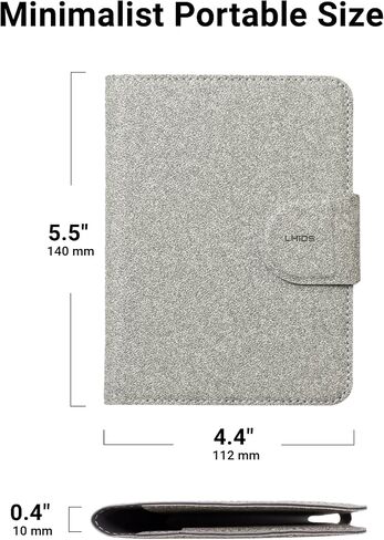 LHiDS Leatherette Passport Holder with RFID Protection, Premium PU Leather, Snap Button Closure, Travel Passport Wallet Cover for Passport, Boarding Passes, Business Cards, Cash (Classic Brown) in Saudi Arabia