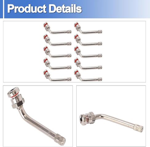 TR545D Truck Tire Valve Stems (10 PCS) 60 Degree Bend Valve Stem Compatible with 22.5" & 24.5" Alcoa Aluminum Wheels, 1 Pack in Saudi Arabia