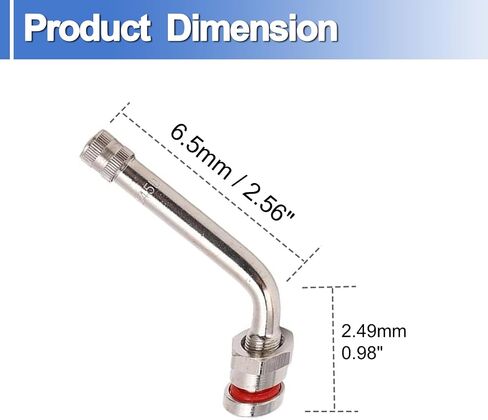 TR545D Truck Tire Valve Stems (10 PCS) 60 Degree Bend Valve Stem Compatible with 22.5" & 24.5" Alcoa Aluminum Wheels, 1 Pack in Saudi Arabia