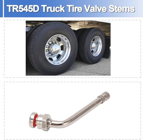 TR545D Truck Tire Valve Stems (10 PCS) 60 Degree Bend Valve Stem Compatible with 22.5" & 24.5" Alcoa Aluminum Wheels, 1 Pack in Saudi Arabia
