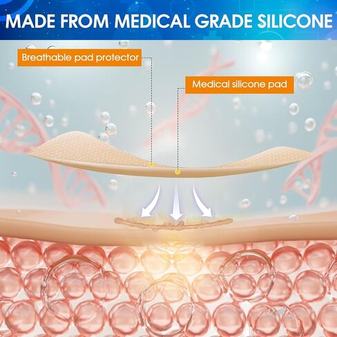 Silicone Scar Tape, Medical Grade Silicone Scar Sheets for Surgical Scars, Soft & Flexiable Size Silicone Strips for C Section, Keloid, Tummy Tuck, Burn, 1.6" X 60" Roll in Kuwait