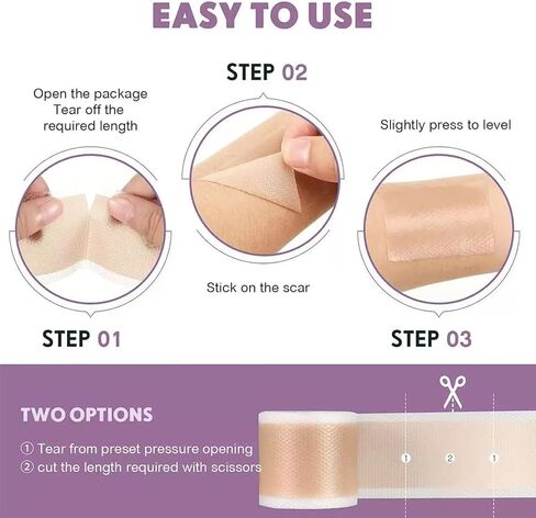 Silicone Scar Tape,Silicone Scar Sheets,Scar Tape For Surgical Scars,Silicone Scar Removal Strips For Surgical,C-Section,Tummy Tuck,Keloid Scars(1.6"X 60" Roll-1.5M) Keloid Bump Removal in Saudi Arabia