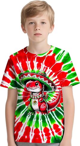 Kids Tie Dye T-Shirt,Children Hippies Senior Tie Dye Tee Tshirt for Boys Girls in Saudi Arabia
