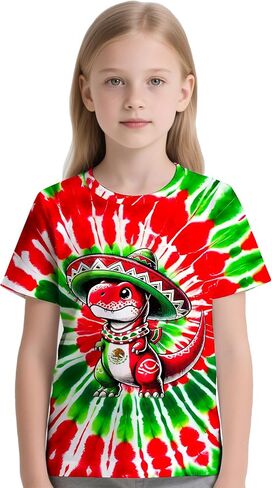 Kids Tie Dye T-Shirt,Children Hippies Senior Tie Dye Tee Tshirt for Boys Girls in Saudi Arabia