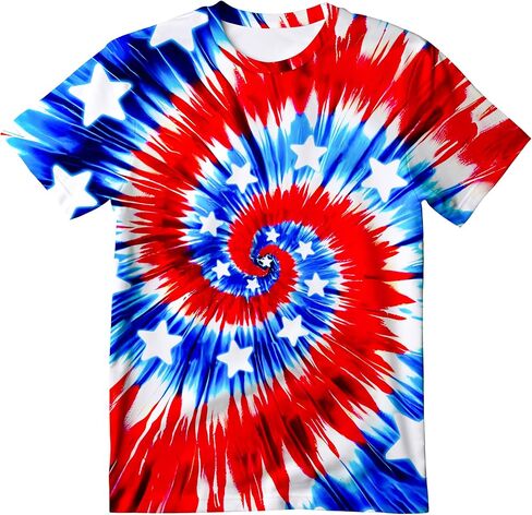 Kids Tie Dye T-Shirt,Children Hippies Senior Tie Dye Tee Tshirt for Boys Girls in Saudi Arabia