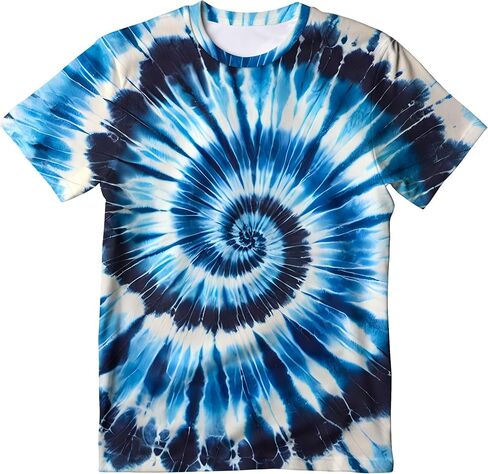 Kids Tie Dye T-Shirt,Children Hippies Senior Tie Dye Tee Tshirt for Boys Girls in Saudi Arabia