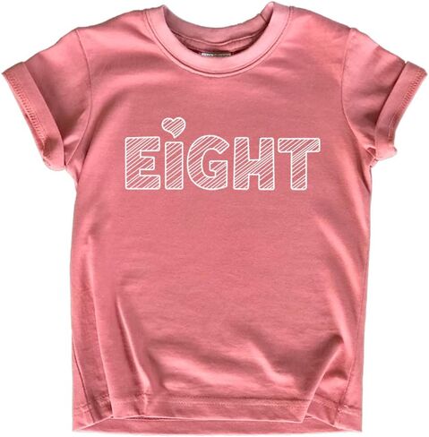 8th Birthday Shirt Girls 8 Years Old Eight Outfit Eighth Tshirt Gift Girls top 8 Heart tee in Kuwait