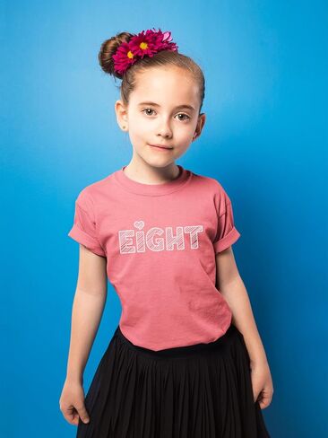 8th Birthday Shirt Girls 8 Years Old Eight Outfit Eighth Tshirt Gift Girls top 8 Heart tee in Kuwait