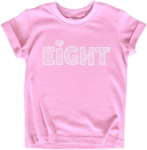 8th Birthday Shirt Girls 8 Years Old Eight Outfit Eighth Tshirt Gift Girls top 8 Heart tee in Kuwait