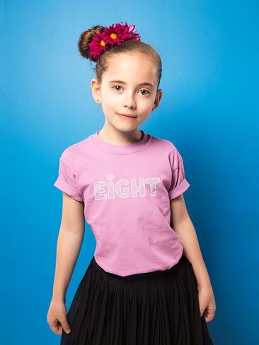 8th Birthday Shirt Girls 8 Years Old Eight Outfit Eighth Tshirt Gift Girls top 8 Heart tee in Kuwait