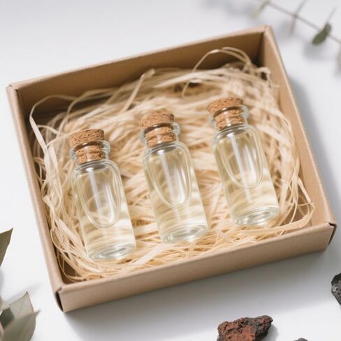 10ml 24 pcs Small Glass Bottles With Corks, USP Type 1 Class A Mini Clear Glass Vials With Corks Stoppers DIY Art Craft Storage Small Jars With Cork Lids for Home and Holiday Party Decoration in Saudi Arabia